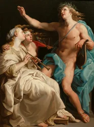 Apollon et deux muses